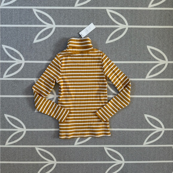 Zara Girls Striped Long Sleeve Turtleneck Top Size 10 - Picture 2 of 3